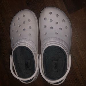 CROCS with grey fur